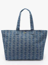 Schoudertas Heritage Jacquard Katoen Lacoste Blauw heritage jacquard NU4994PB