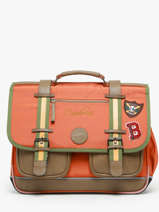 Boekentas 2 Compartimenten Cameleon Oranje vintage urban PBVBCA38