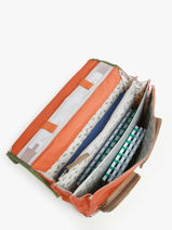 Boekentas 3 Compartimenten Cameleon Oranje vintage urban PBVBCA41-vue-porte