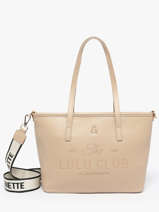 Schoudertas Logo Lulu castagnette Roze logo YZEURE
