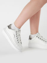 Sneakers Kapri Maison Karl Uit Leder Karl lagerfeld Wit women KL62538K-vue-porte