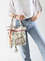 Bucket Bag Premier Flirt Leder Lancel Wit premier flirt A13387-vue-porte