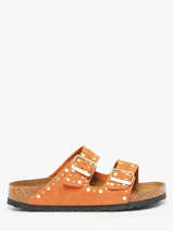 Slippers Uit Leder Birkenstock Oranje women 1029513