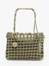 Handtassen Crochet Le voyage en panier Groen crochet PM853