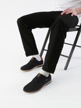 Sneakers Simone Uit Leder Bugatti Blauw men 3319711S-vue-porte