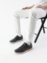Sneakers Ivar Uit Leder Bugatti Blauw men 331ARX01-vue-porte