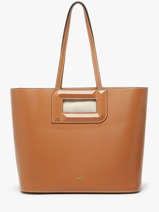 Schoudertas Angele Leder Lancel Bruin angele A13361