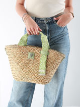 Handtas Estival Stro Le voyage en panier Groen estival PM848-vue-porte