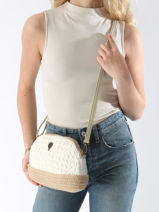 Cross Body Tas Gaufrette Le voyage en panier Wit gaufrette PM883-vue-porte