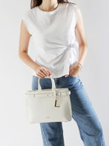 Handtas Faubourg Leder Lancel Groen faubourg A13528-vue-porte