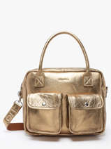 Handtas Le Dandy A4 Leder Paul marius Goud vintage F9774-1