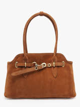 Schoudertas Velvet Leder Milano Bruin velvet VE260610