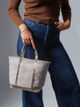 Handtas Le Cabas Pailletten Vanessa bruno Grijs cabas 1V40435-vue-porte