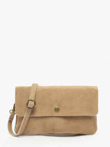 Cross Body Tas Velvet Leder Milano Beige velvet VE23067