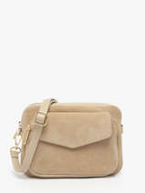 Cross Body Tas Velvet Caviar Leder Milano Beige velvet caviar VC25067