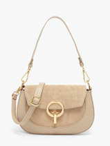Cross Body Tas Velvet Caviar Leder Milano Beige velvet caviar VC25068