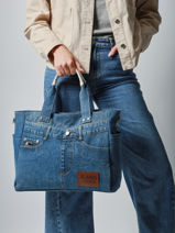 Schoudertas Jeans Fashion Katoen Miniprix Blauw jeans fashion JK013-vue-porte
