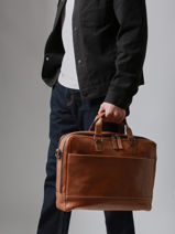 Rugzak Op Wieltjes Maverick Bruin rough gear MAVRG306-vue-porte