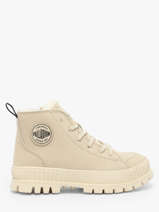 Enkellaarsjes Uit Leder Palladium Beige accessoires 74353210