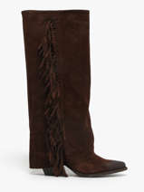 Laarzen Met Hak Uit Leder The icona Bruin accessoires TX565