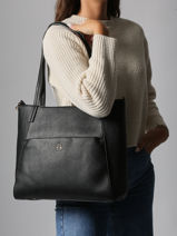 Schoudertas Soft Lulu castagnette Zwart soft ZACARI-vue-porte