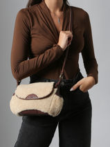 Cross Body Tas Vintage Leder Mila louise Bruin vintage 35231TC-vue-porte