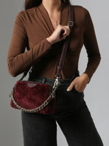 Cross Body Tas Vintage Leder Mila louise Bruin vintage 23673FUC-vue-porte