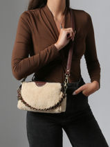 Cross Body Tas Vintage Leder Mila louise Bruin vintage 23673TC-vue-porte