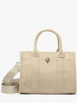 Schoudertas Velours Le voyage en panier Beige velours AHP242