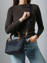 Cross Body Tas Popette Nylon Tommy hilfiger Zwart popette AW17709-vue-porte