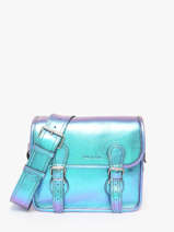 Cross Body Tas La Sacoche Scarabee Leder Paul marius Blauw scarabee SACOSSCA