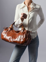 Schoudertas Premium Leder Gerard darel Bruin premium DCS01419-vue-porte