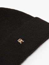 Muts Tommy hilfiger Zwart th pom pom  AW17817-vue-porte
