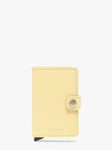 Kaarthouder Leder Secrid Geel pebble MPE