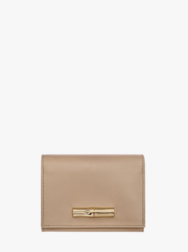 Longchamp Le roseau sleek Portefeuille Bruin