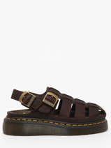 Sandalen Wrenlie Uit Leder Dr martens Bruin women 31524201