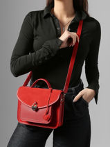 Cross Body Tas Melle George Fusion Leder Paul marius Rood fusion GEORGFUS-vue-porte