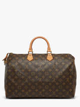 Preloved Speedy 40 Monogram Handtas Canvas En Leder Louis vuitton Bruin second life 4O756WUA