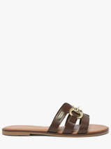Slippers Hamia Uit Leder Les tropeziennes Bruin women HAMIA