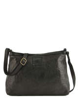 Cross Body Tas Heritage Leder Biba Zwart heritage BT16