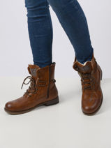 Veterbottines Leder Mustang Bruin women 1139630-vue-porte