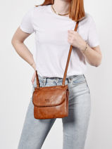 Cross Body Tas Utility Leder Basilic pepper Bruin utility BUTI05-vue-porte