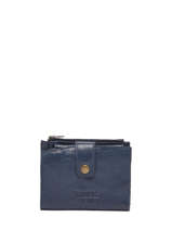 Portemonnee Cow Leder Basilic pepper Blauw cow BCOW94