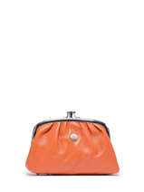 Portemonnee Leder Hexagona Oranje coconut E77271
