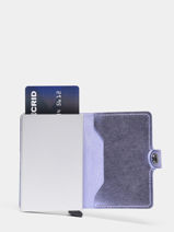 Kaarthouder Metallic Leder Secrid Violet metal MME-vue-porte