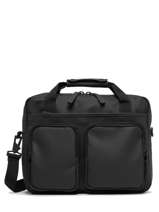 Laptoptas Rains Zwart travel 14250