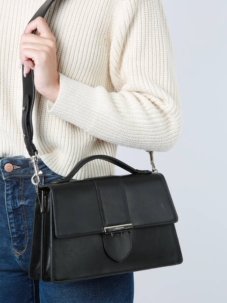 Cross Body Tas Paris Ily Leder Lancaster Zwart paris ily 11 ander zicht 1