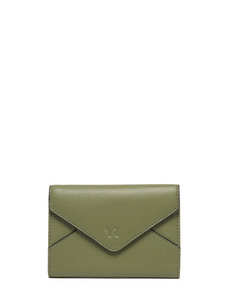 Portefeuille Leder Yves renard Groen enveloppe 29223