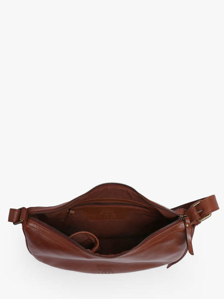 Cross Body Tas Cow Leder Basilic pepper Bruin cow BCOW71 ander zicht 3