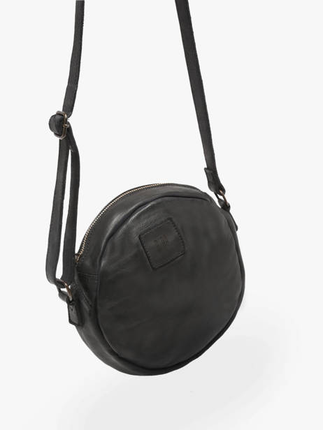 Cross Body Tas Heritage Leder Biba Zwart heritage BT25 ander zicht 2